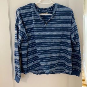 Striped Madewell pullover henley